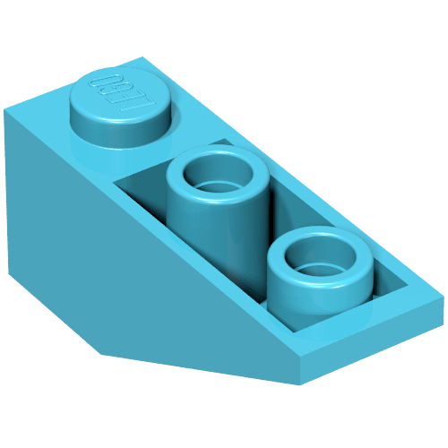 Brick Sloped Inverted 34° 3 × 1 with Internal Stopper Maersk Blue