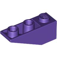 Brick Sloped Inverted 34° 3 × 1 with Internal Stopper Dark Purple