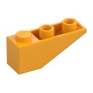 Brick Sloped Inverted 33° 3 × 1 with Internal Stopper and No Front Stud Connection Leuchtendes Hellorange