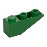 Brick Sloped Inverted 33° 3 × 1 with Internal Stopper and No Front Stud Connection Grün