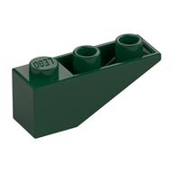Brick Sloped Inverted 33° 3 × 1 with Internal Stopper and No Front Stud Connection Dark Green