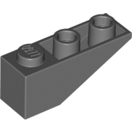 Brick Sloped Inverted 33° 3 × 1 with Internal Stopper and No Front Stud Connection Dark Bluish Gray