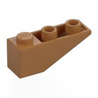 Brick Sloped Inverted 33° 3 × 1 with Internal Stopper and No Front Stud Connection Medium Nougat
