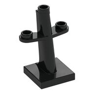 Boat, Mast 2 × 2 × 3 Inclined with Stud on Top and Two Sides Black