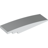 Brick Curved 8 × 2 No Studs White