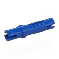 Technic Pin Long with Friction Ridges Lengthwise, 1 Center Slot Blue