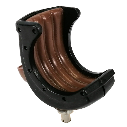 Large Figure Accessory, Saddle with Brown Padding and Light Gray Pin Schwarz
