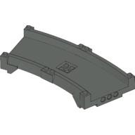 Track System, Curved Track 17 × 12 × 2 Dunkelgrau