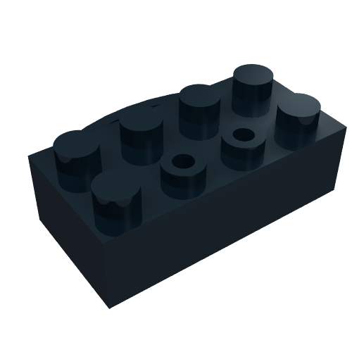 Brick Special 2 × 4, Train Sliding Wheel Holder Brick Schwarz