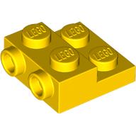 Plate Special 2 × 2 × 2/3 with Two Studs On Side and Two Raised [Half Hollow Anti-stud] - Updated Version Gelb