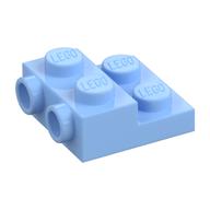 Plate Special 2 × 2 × 2/3 with Two Studs On Side and Two Raised [Half Hollow Anti-stud] - Updated Version Bright Light Blue