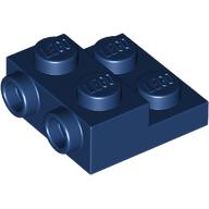 Plate Special 2 × 2 × 2/3 with Two Studs On Side and Two Raised [Half Hollow Anti-stud] - Updated Version Dunkelblau