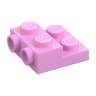 Plate Special 2 × 2 × 2/3 with Two Studs On Side and Two Raised [Half Hollow Anti-stud] - Updated Version Leuchtrosa