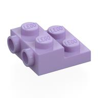 Plate Special 2 × 2 × 2/3 with Two Studs On Side and Two Raised [Half Hollow Anti-stud] - Updated Version Lavendel