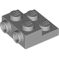 Plate Special 2 × 2 × 2/3 with Two Studs On Side and Two Raised [Half Hollow Anti-stud] - Updated Version Hellblaugrau