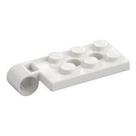 Hinge Plate 2 × 4 with Pin Hole with 2 Holes - Top White