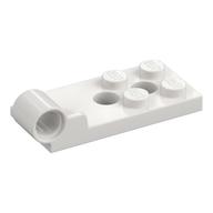 Hinge Plate 2 × 4 with Pin Hole with 2 Holes - Bottom White