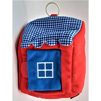 Duplo Building Beach Hut with Blue Door, Checkered Roof Rot