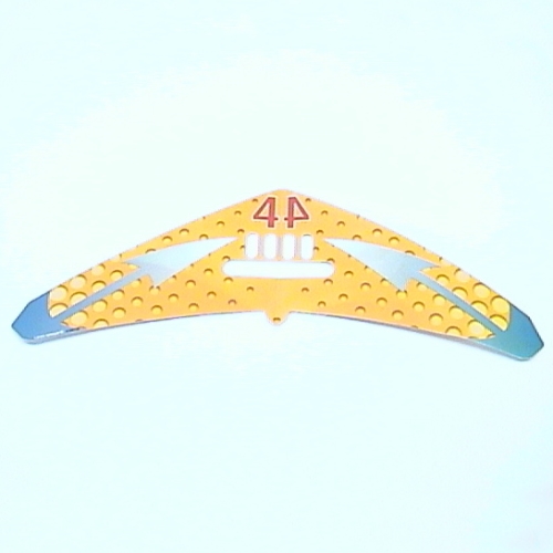 Wing, Hang Glider with Blue Arrow, Dot Fade Print White