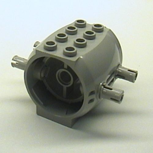 Engine Large with 4 Fixed Rotatable Pins Light Gray