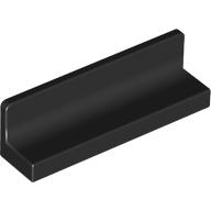 Panel 1 × 4 × 1 with Rounded Corners [Thick Wall] Black