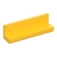 Panel 1 × 4 × 1 with Rounded Corners [Thick Wall] Yellow