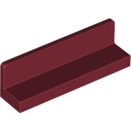 Panel 1 × 4 × 1 with Rounded Corners [Thick Wall] Dark Red