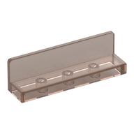 Panel 1 × 4 × 1 with Rounded Corners [Thick Wall] Transparent-Braun