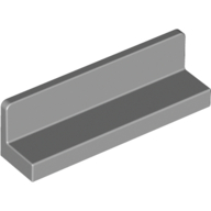 Panel 1 × 4 × 1 with Rounded Corners [Thick Wall] Hellblaugrau