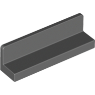 Panel 1 × 4 × 1 with Rounded Corners [Thick Wall] Dark Bluish Gray