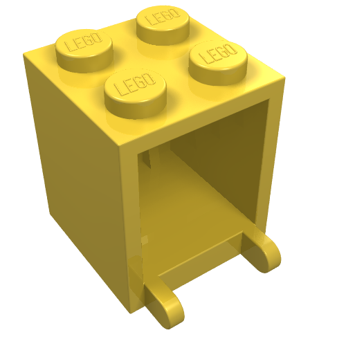 Box 2 × 2 × 2 [Solid Studs] Yellow