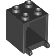 Box 2 × 2 × 2 [Hollow Studs] Black