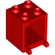 Kiste 2 × 2 × 2 [Hohlnoppen] Rot