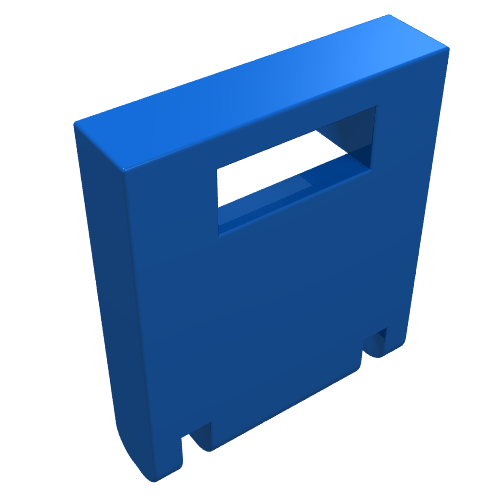 Kiste 2 × 2 × 2 Tür mit Schlitz Blau