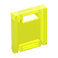 Kiste 2 × 2 × 2 Tür mit Schlitz Transparent-Neongrün