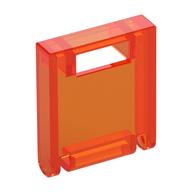 Kiste 2 × 2 × 2 Tür mit Schlitz Transparent-Neonorange