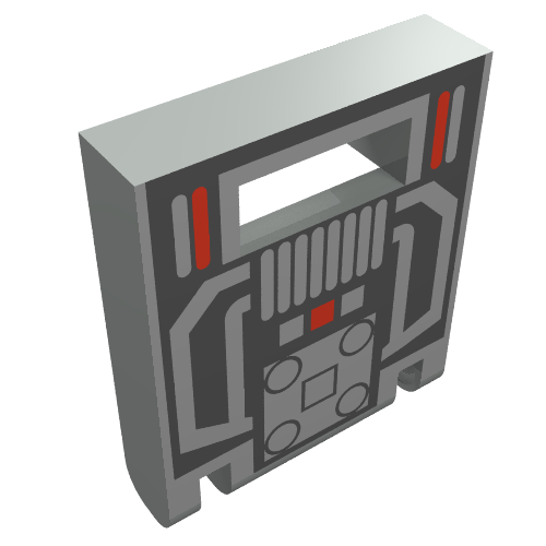 Box 2 × 2 × 2 Door with Slot and Black/Red MTron Print Hellgrau