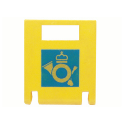 Box 2 × 2 × 2 Door with Slot and Mail Horn Print Yellow