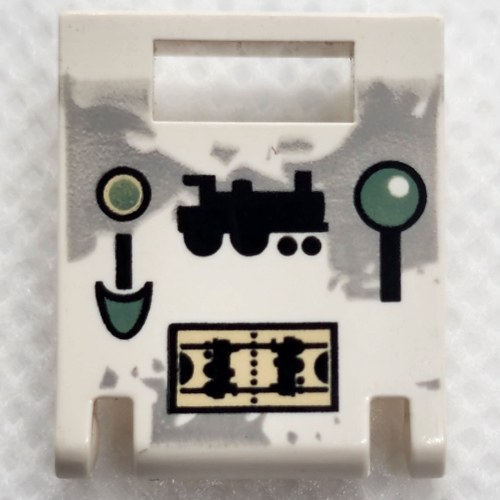 Box 2 × 2 × 2 Door with Slot and Locomotive Controls Print White