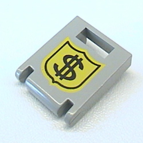 Box 2 × 2 × 2 Door with Slot and Money on Badge Print Light Gray