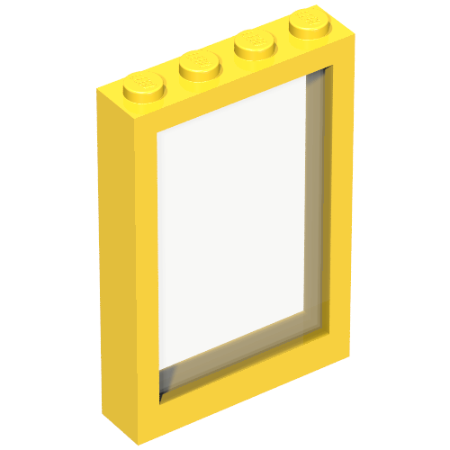 Window 1 × 4 × 5 with Fixed Glass Gelb