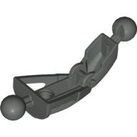 Large Figure Skeletal, Limb, with 2 Ball Joints, and 1 Hole (Toa Nuva) Dark Gray
