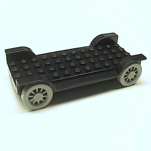 Vehicle Base 12 × 6 with Light Gray Wheels [Complete Assembly] Black