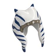 Headdress Togruta Montrals with Gold Band, Blue Markings print White