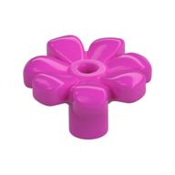 Plant, Flower, Minifig Accessory with 7 Thick Petals and Pin, Center Ring