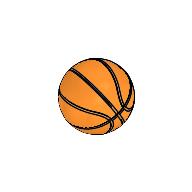 Sports Basketball [Plain] Orange