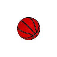 Sports Basketball [Plain] Red