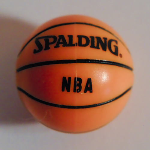 Sports Basketball with 'SPALDING NBA' Print Orange