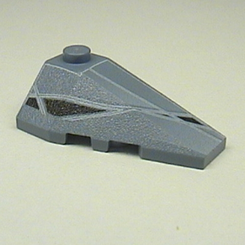 Brick Wedged, Sloped 4 × 2 Triple Right with Alpha Team Arctic Speeder Print Sandblau