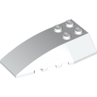 Brick Wedged, Curved 6 × 4 Triple White